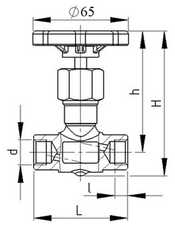 Клапан запорный стальной DN 6, 15, 10, 20, 25; PN 16 МПа ПЗ.2286 (15нж54бк, 15с54бк)