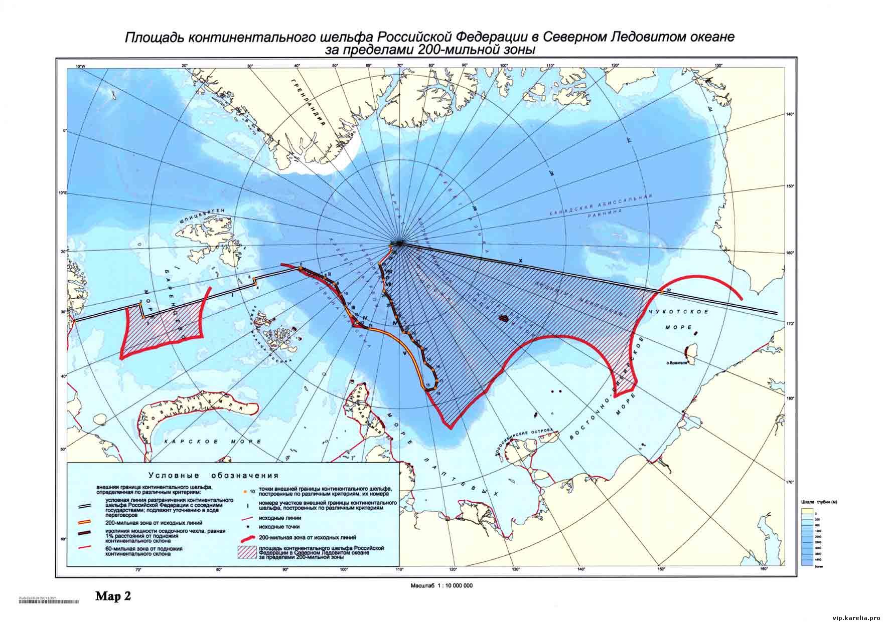 карта северных морей россии
