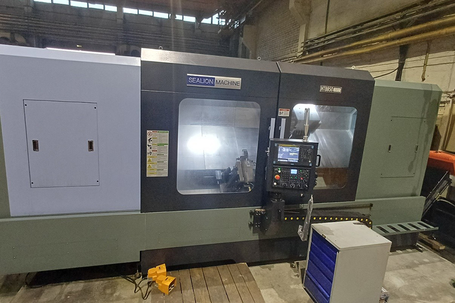 На площадке АО «ЗЭО Энергопоток» запустили в работу новый высокотехнологичный токарный станок с ЧПУ НТВ 850