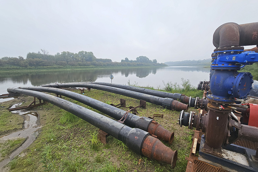 На Метелевских водоочистных сооружениях завершается монтаж береговой насосной станци
