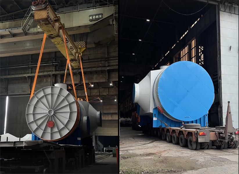 Завод «Волгограднефтемаш» изготовил крупногабаритный теплообменник диаметром около 6 метров