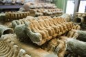 Формы будущих деталей после выплавки в печи