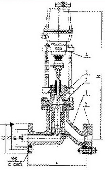 Клапана регулирующий  односедельный флянцевый с электрическим исполнительным механизмом (ЭИМ) 25ч943нж DN 15мм РN 1,6 Мпа