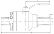 Краны шаровые под приварку DN10 - 300, PN 6,3 - 8,0 МПа