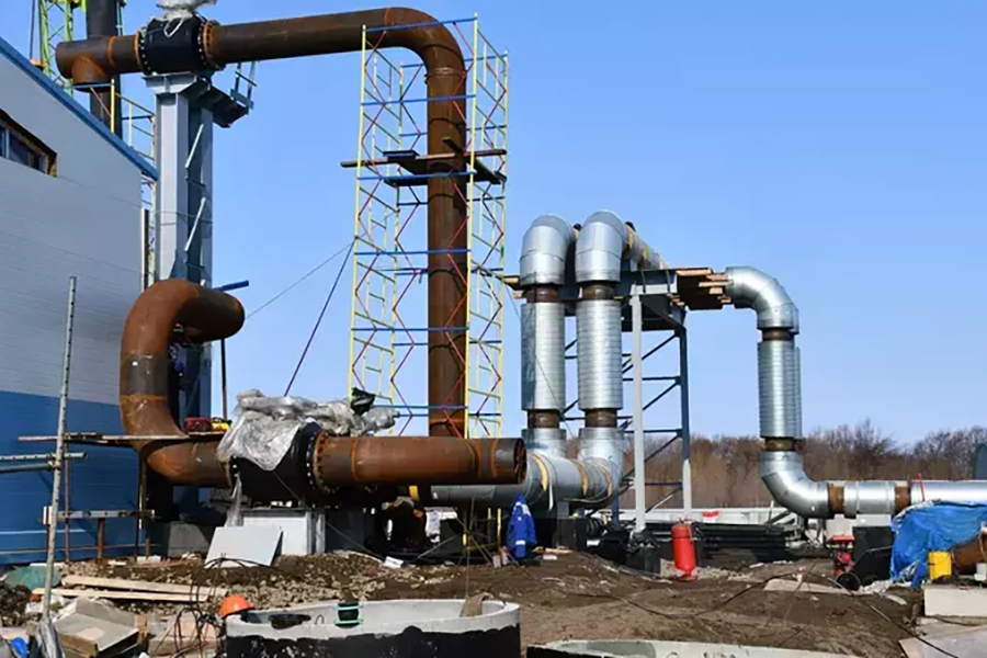 В Поронайске осуществляется строительство новой газовой котельной мощностью 60 МВт