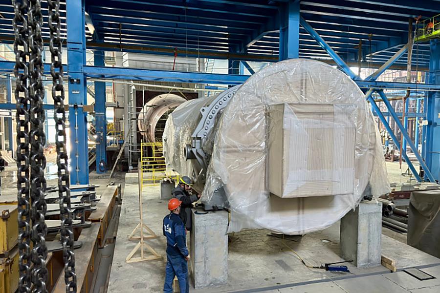 На строящейся Артемовской ТЭЦ-2 установлена на фундамент вторая газовая турбина ГТЭ-170 производства «Силовых машин»