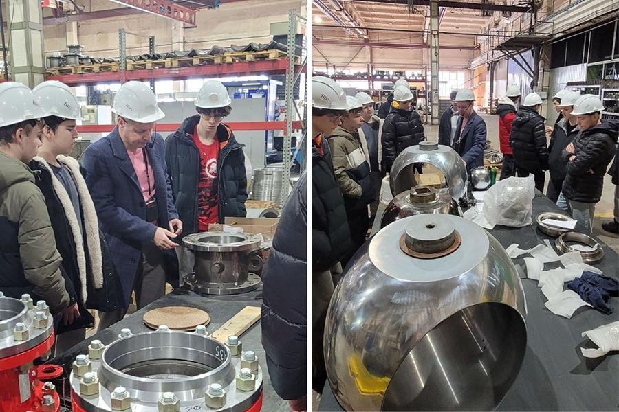 На Саратовском арматурном заводе провели экскурсию для учащихся школы № 55