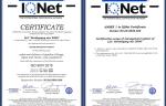 Завод «Серебряный мир 2000» получил сертификат соответствия IQNet